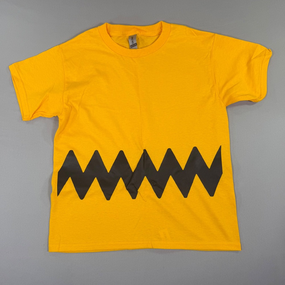 Charlie Brown Yellow Zig Zag Shirt Youth Kids Small Peanuts Costume Halloween